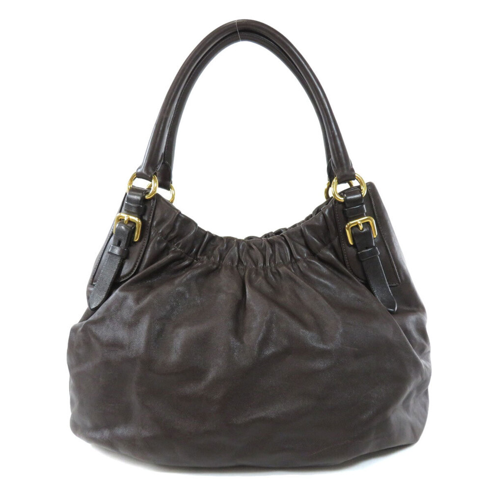 Prada Leather supple luxurious slouchy Bag Black Hobo leather